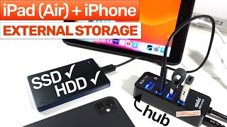 Hub for external storage on lightning iPads — Atolla Powered USB hub REVIEW [upl. by Roseanne]