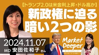 【トランプ20は米金利上昇・ドル高か】新政権に迫る暗い2つの影（安田佐和子さん） マーケットディーパー [upl. by Ramhaj623]