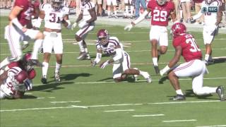 Alabama vs Texas AampM 2016  Hit by Mack Wilson [upl. by Jabon]