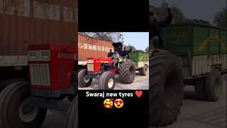 Nishu Bhai ki Swaraj 855 ki new tyres🥰😍💯nishu Swaraj 855❤️John Deere 5050💚💯💯😍🥰 moran [upl. by Aneer]