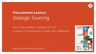 Strategic Sourcing from Procurement Lexicon [upl. by Ayim]