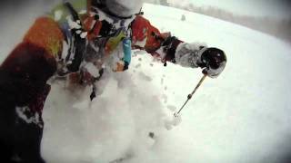 Canyons deep powder skiing POV [upl. by Lorsung]