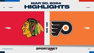 NHL Highlights  Blackhawks vs Flyers  March 30 2024 [upl. by Oirifrop]