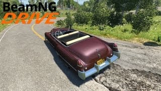 BeamNG DRIVE Alpha Version  1949 Cadillac Series 62 Convertible Test Drive [upl. by Cohe]