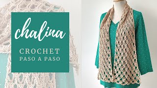 Cómo tejer chalina a crochet fácil  Paso a paso [upl. by Eelyab888]