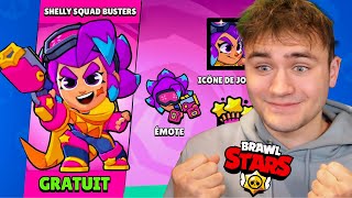 NOUVEAU SKIN GRATUIT SUR BRAWL STARS  SHELLY SQUAD BUSTERS [upl. by Redlac]