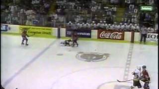 1991 BruinsHabs Adams Div Final Games 13 [upl. by Nomzaj]