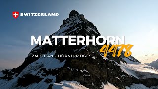 Matterhorn Ascent Zmutt and Hörnli ridges Switzerland Zermatt Solvay hut Film 2 [upl. by Aseretairam329]