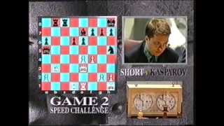 Short v Kasparov 1993 Speed Challenge Game 2 [upl. by Kerrill]