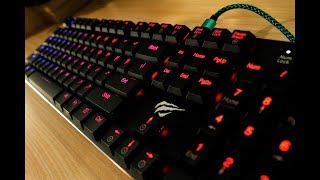 HAVIT HVKB395L Low Profile Mechanical Keyboard LED Modes [upl. by Samy]