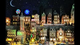 2021 Winter Village Christmas in th City Snowfall Valley Department 56 Lemax St Nicholas Square [upl. by Ahpla]