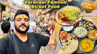 Varanasi famous Street Food  Kashi Vishwanath Darshan with all details  best hotel food amp more [upl. by Panther882]