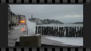 SaintMalo  Grande Marée et vagues Janvier 2014 [upl. by Sergias]