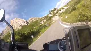 Moto Morini Corsaro 1200 vs Ducati Monster 1000 S4R  Passo Pordoi [upl. by Aiepoissac]