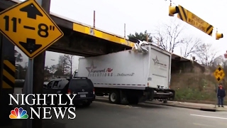 This Bridge Continues Wreaking Havoc on Unsuspecting Truck Drivers  NBC Nightly News [upl. by Ynabla]