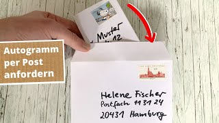 Anleitung für adressierten frankierten Rückumschlag für Autogrammkarten [upl. by Royce639]