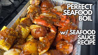 The Perfect Seafood Boil with Cajun Butter Seafood Sauce  StepbyStep Recipe [upl. by Dnomsed111]