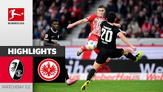 Freiburg Equalises 3 Times  SC Freiburg  Eintracht Frankfurt  Highlights  MD 22  Buli 2324 [upl. by Jaclyn680]