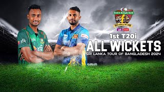 All Wickets  Bangladesh vs Sri Lanka  1st T20i  Sri Lanka tour of Bangladesh 2024 [upl. by Yenterb]