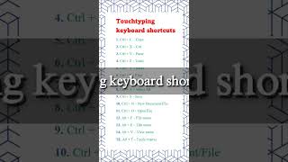 TOUCH TYPING KEYBOARD SHORTCUTS 😎😎 [upl. by Osgood]