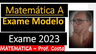 Exame Matemática A 2023  exame modelo Correção [upl. by Leay]