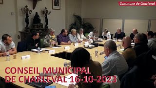 Retransmission du Conseil Municipal de Charleval  16102023 [upl. by Atilam]