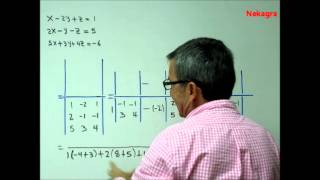 Sistema de ecuaciones 3x3  regla de Cramer cofactores Por Nekagra [upl. by Llenrub]