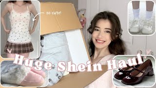 huge shein try on haul ♥ feminine  coquette style [upl. by Nnaerb]