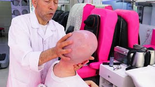 THE STRONGEST HEAD MASSAGE OF MY LIFE 💣💪  PINKBARBER  ASMR BARBER MASSAGE [upl. by Harper]