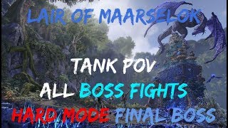 Veteran Lair of Maarselok All Boss FightsHard Mode  Tank PoV  ESO Scalebreaker DLC [upl. by Ykcin]