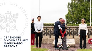 Cérémonie dhommage aux maquisards bretons  mémorial des SAS [upl. by Mora872]