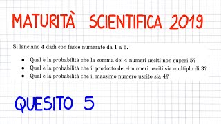 MATURITÀ SCIENTIFICA 2019  QUESITO 5 con calcolatrice grafica CASIO FXCG50  MS30  CG615 [upl. by Giglio]