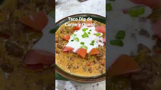 Receta de Dip de taco taco dip de carne y queso [upl. by Ahsinej]