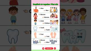 🔤 English Irregular Plurals  Learn English  shorts [upl. by Hewart]