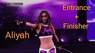 WWE 2K18 Presents Aliyah Entrance  Finisher [upl. by Adliw]