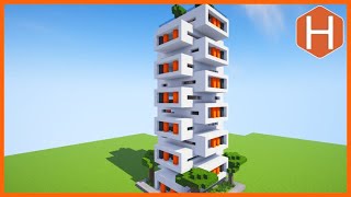 Highrise apartment 2 skyscraper Minecraft Tutorial [upl. by Neelyt]