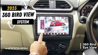 Woodman car stereo 360 Bird View System  Android Car Stereo for Maruti Swift with 360 Camera  2023 [upl. by Edualcnaej749]