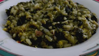 risotto di cavolo nero e pancetta affumicata ricetta risotto con cavolo nero e pancetta [upl. by Aivatnwahs884]