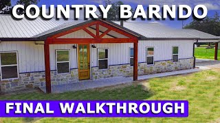 Country Barndominium Final Walkthrough  1792 sq ft 3 bedroom2 bathroom [upl. by Alonzo]