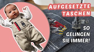 Aufgesetzte Taschen nähen So gelingen sie immer [upl. by Mimi]