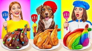 Défi De Cuisine Moi vs GrandMère avec Chien  Bataille Comestible par Multi DO Smile [upl. by Eilyr]