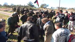 Protesters and Israeli soldiers fighting [upl. by Seerdi]