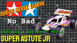 Unboxing amp Review  Merakit Mini 4WD Super ASTUTE JR Replika Tamiya merek DD VC model [upl. by Nellie]