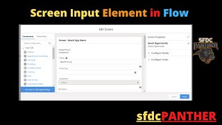 Input Element in Salesforce Flows  Flow Builder Series for Salesforce Admins amp Developers  SFDC [upl. by Anairo]