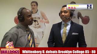 Mens Basketball Brooklyn vs Wittenberg University [upl. by Hellah]