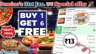 Buy 1 pizza amp Get 6 pizza🆓🆓🆓🥳Dominos pizza offerDominos pizza offers for todaydominos coupon co [upl. by Karb151]