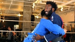 How to Get Out of a Front Bear Hug  Jiu Jitsu [upl. by Esirec]