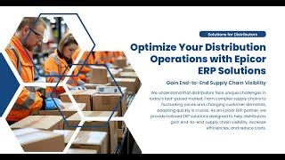 Optimize Your Distribution Operations with Epicor ERP Solutions [upl. by Denten909]