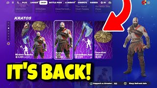 KRATOS SKIN CONFIRMED RETURN RELEASE DATE in FORTNITE ITEM SHOP Leviathan Axe Returning [upl. by Naic]