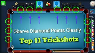 Top 11 Trickshots With Fanatic Cue  8 Ball Pool [upl. by Lasko]